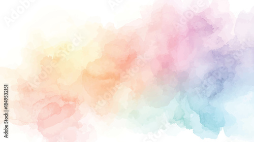 A delicate watercolor wash of pastel colors blending softly together