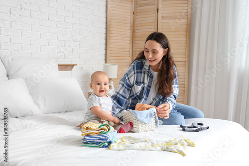 Mother with her little baby...