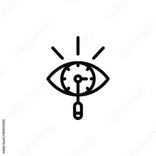 Eye with Gears and Key Concept.