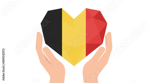 hand holding the flag of germany