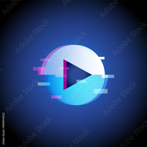 Digital Content Glitch Technology Background