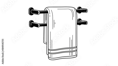 Фотография towel hanging on a towel rack.