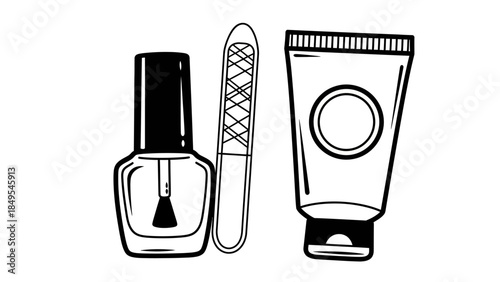 Vector illustration set of various metal makeup brushes and a microphone design icons as professional music and technology symbols for web button signs