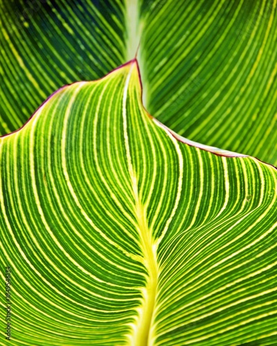 Close up of Canna Lily leaves