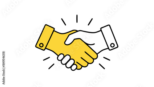 handshake icon vector illustration