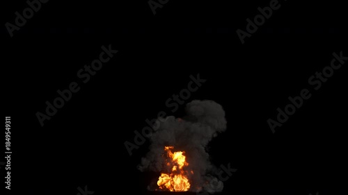 A warm orange blaze with fiery red flames burning against a black background creates an abstract heat energy of a hot inferno and glowing fireplace light during a dark night