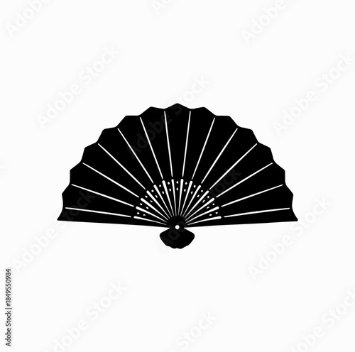 Spanish Hand Fan Silhouette (Abanico) – Traditional Culture Vector
