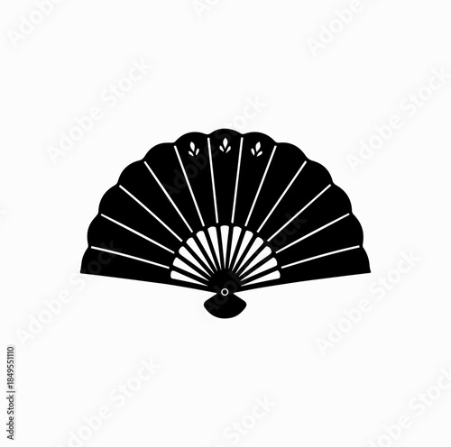 Spanish Hand Fan Silhouette (Abanico) – Traditional Culture Vector