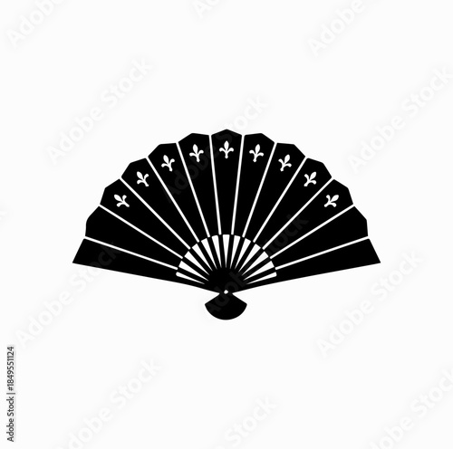 Spanish Hand Fan Silhouette (Abanico) – Traditional Culture Vector