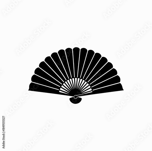 Spanish Hand Fan Silhouette (Abanico) – Traditional Culture Vector