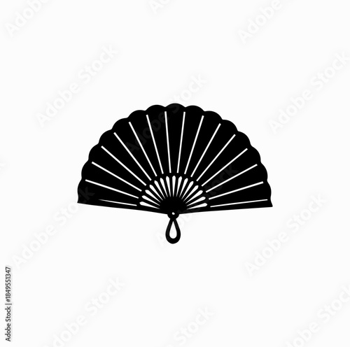 Spanish Hand Fan Silhouette (Abanico) – Traditional Culture Vector