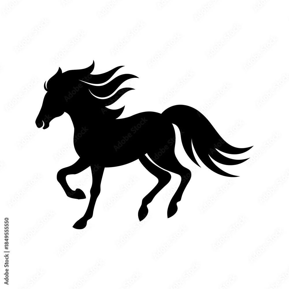 Obraz premium horse silhouette vector