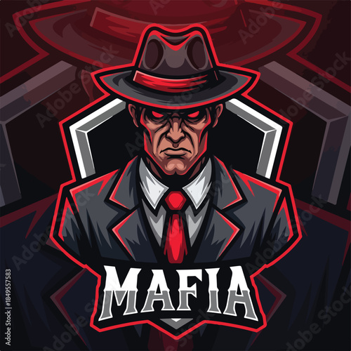 Dark Suited Figure with Piercing Gaze and Menacing Aura

