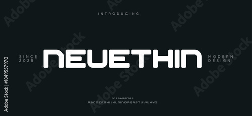 Luxury minimalist geometric sans serif vector font alphabet set