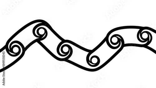 vector illustration of an old car engine