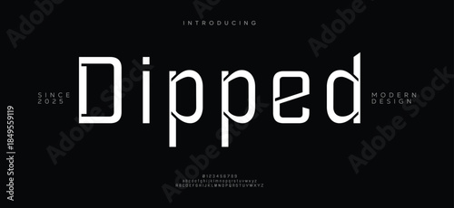 Dipped , luxury modern font alphabetical vector set