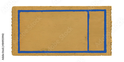 Raffle ticket mockup. Transparent background.