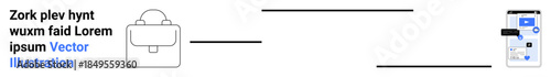 Online learning, digital tools, remote education, web interface, app design, mobile device usage. Smartphone showing a user interface with a backpack graphic. Online learning and digital tools