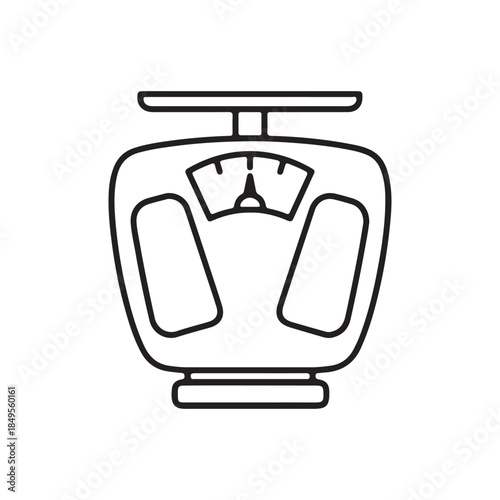 diet scale icon in line art style, From Fitness, Health and activity icons, sports icons
