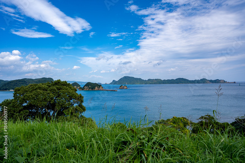 贄波展望台から見る黒島方面の風景（日南市）