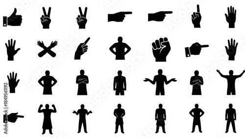 vector silhouettes of people