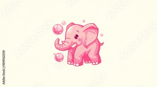 happy birthday card with elephant