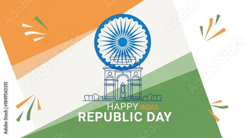Celebrating India's Republic Day with Patriotic Flair and Cultural Heritage Symbols