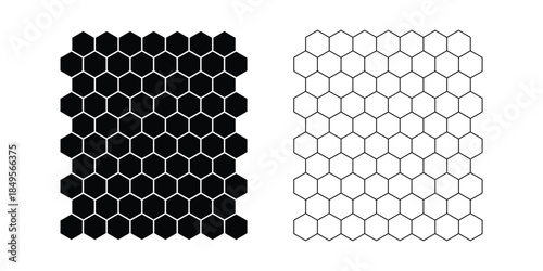 Honeycomb icon vector set. Honeycomb symbol vector sign isolated on white background. Line icon of Honeycomb. Vector illustration.