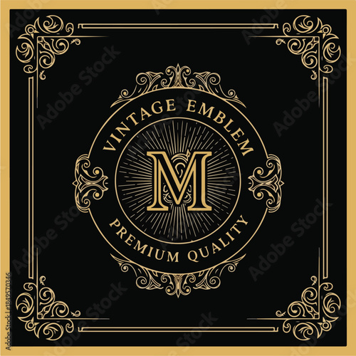 Vintage Emblem M Premium Quality.