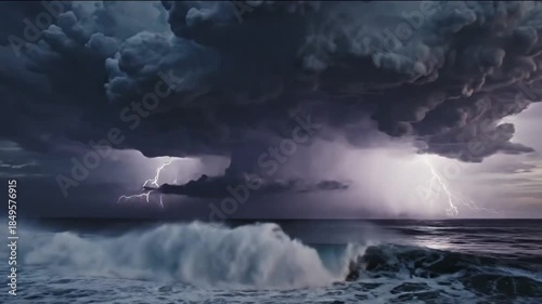 Cinematic Ocean Storm Time Collapse