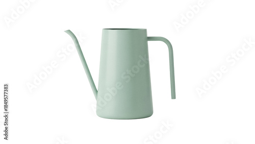 Konstfotografi Light green gooseneck kettle isolated PNG on transparent background, pour over c