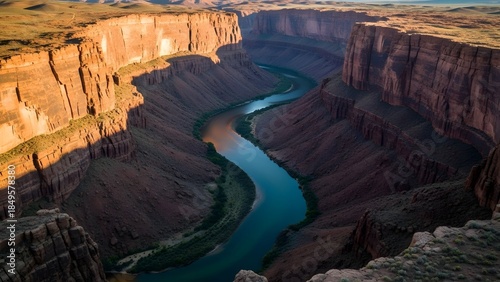 Grand Canyon Landscape with River Colorado.