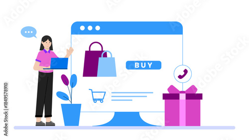 E-commerce Team Planning Holiday Season Promotions. Flat Vector Business Illustration