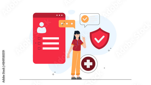 Employees in a Corporate Wellness Program. Business Flat Vector Illustration