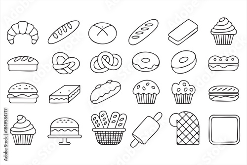 Indoor Gardening Line Icons for Home and Apartment Living