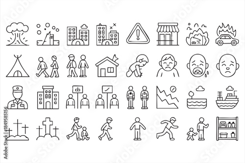 Disaster Response and Evacuation Icons for Safety Systems