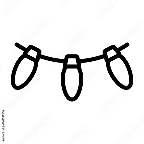 Party Lights Vector Line Icon Design