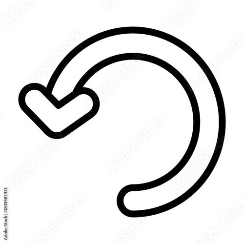 Reset Symbol Vector Line Icon Design