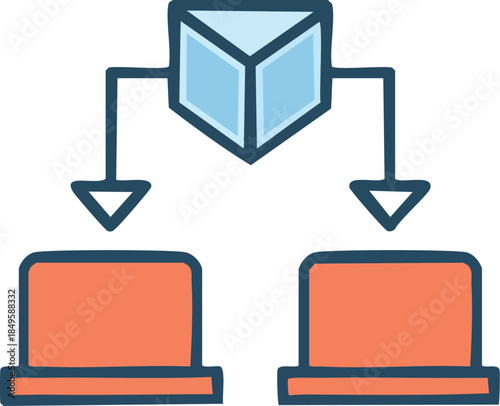 Connecting devices to a central hub or server for data sharing and communication
