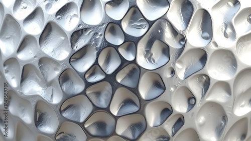 globule. Close-up of hammered metal surface with star-shaped reflections. safety posters, maintenance manuals, designed for precision metalworking and fabrication facilities, supports safety.