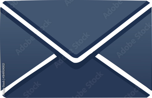 A sleek digital icon of a closed mail envelope, perfectly representing communication, messages, and email correspondence in a versatile vector graphic design for modern applications