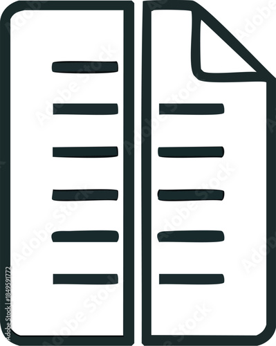 Document Icon Representing Information Storage And Data Organization