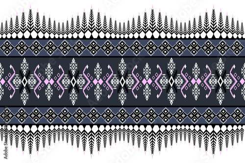 Elegant Textile Design: A seamless repeat pattern that combines traditional and contemporary design motifs, showcasing a blend of floral and geometric elements in a balanced composition. 