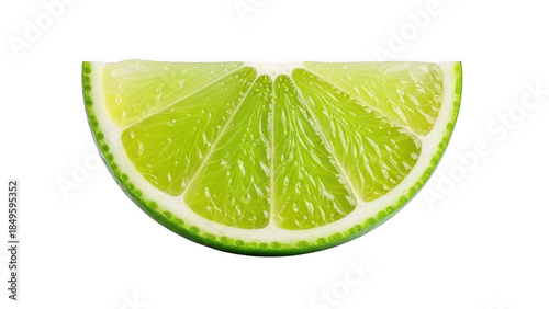 Lime slice isolated on transparent background