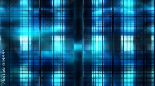 Wallpaper Mural The captivating glow of a skyscraper at night, showcasing its blue tinted glass. Torontodigital.ca