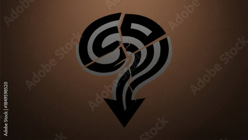 Abstract vector illustration of a woman face with a spiral eye design and colorful circular patterns for a modern business logo or web wallpaper concept