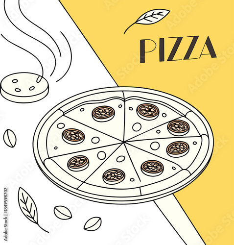 vector illustration of pizza