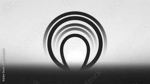 Abstract background vector illustration featuring a 3d wireless wifi connection symbol and network signal icons for modern web technology and business communication design