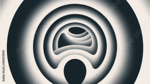 3d blue abstract shield with ribbon icon on metal circle button symbol for business web communication and intellectual property protection logo design illustration