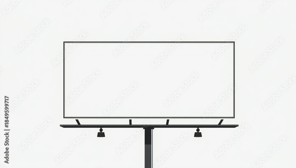 Obraz premium Blank billboard on white background for advertising and marketing